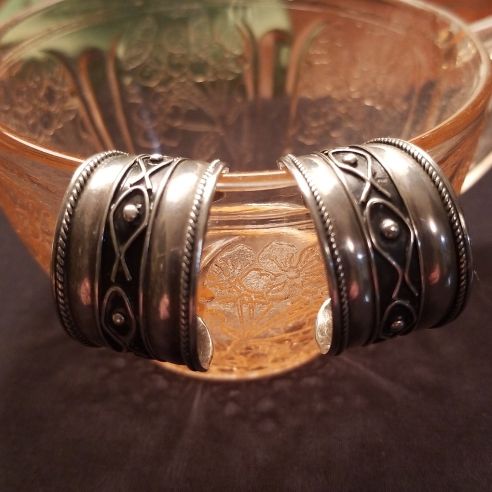 Sterling Silver BOHO hoop earring